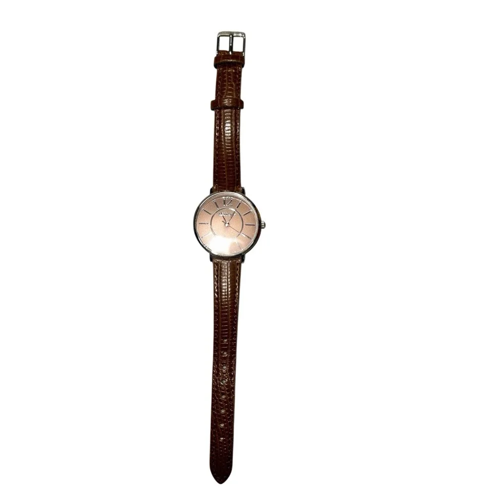 NIB Kessaris Womens 34mm Brown Watch Leather‎ Band